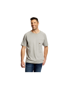 ARIAT 10025373 MENS REBAR COTTON STRONG T-SHIRT, HETH GRAY